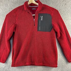 HI TEC Mens Thermo Fleece‎ Pullover Sweater Mens Large Red Outdoor Jacket